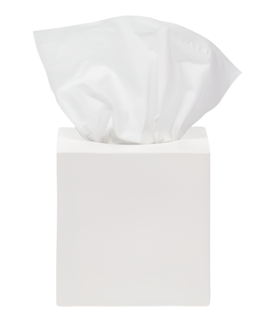 Tissue Holder - White Ceramic